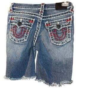 BOYS true religion Geno cut off jean denim short size 5 kids